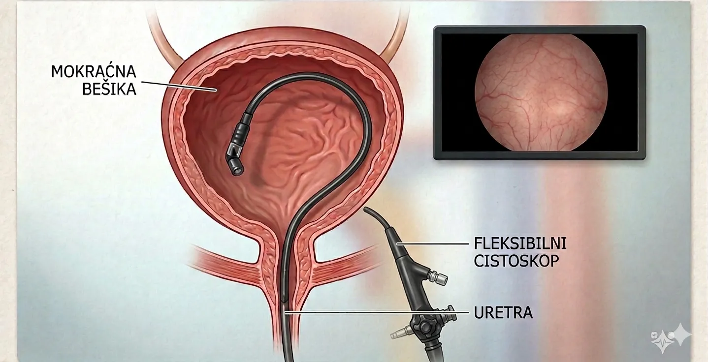 Fleksibilna cistoskopija — bezbolan pregled mokraćne bešike